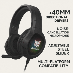 Audífonos Gamer Onikuma X4 con Micrófono y Luces